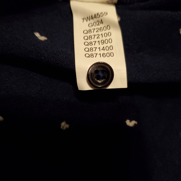 Lucky Brand navy blue with white polka dots top - Picture 5 of 5
